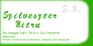 szilveszter mitru business card